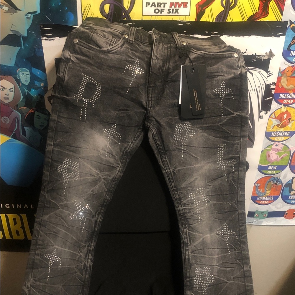 Fwrd Denim Boys studded stacked Jeans